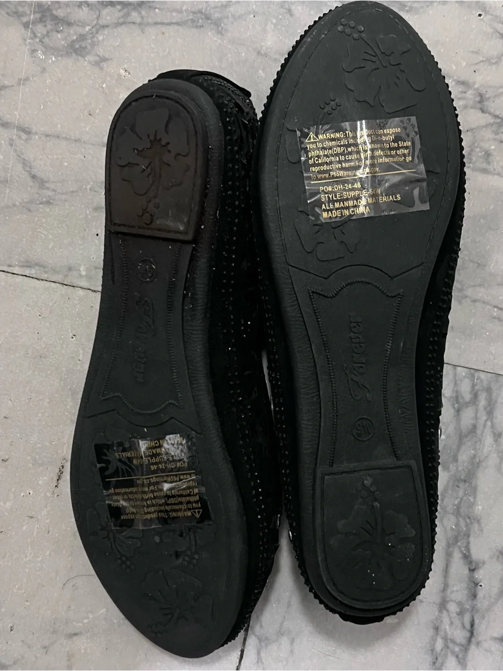 Forever Black Laser-Cut Slip-On Flats